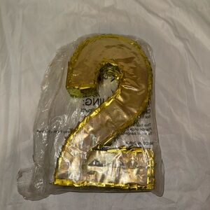 Gold Number 2 Piñata